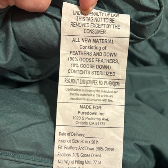 Puredown comforter - down comforter -queen size NWOP - Picture 5 of 6